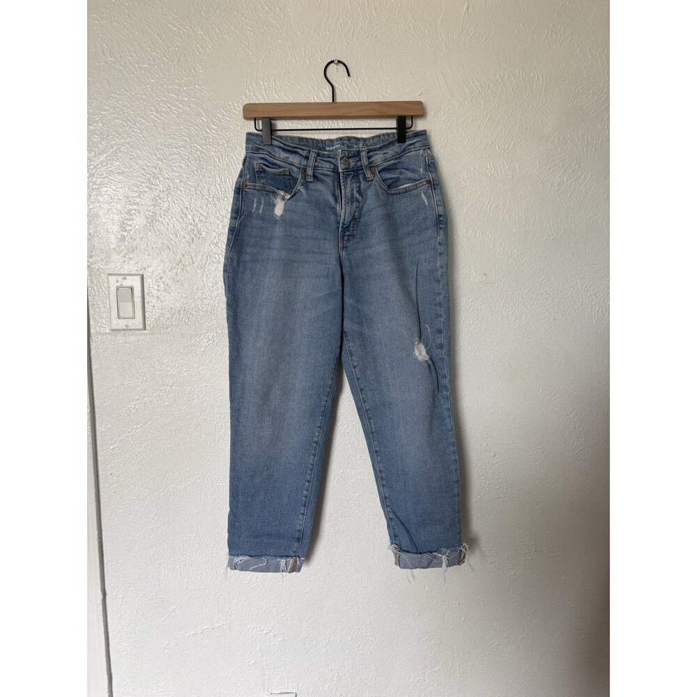 Old Navy High Rise Curvy O.G. Straight Secret Smooth Pockets Blue Jeans Size 8